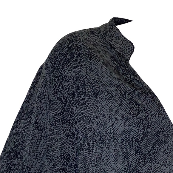 Splendid Blouse Faux Wrap Python Top V-Neck Gray Hi-Lo - Picture 11 of 11